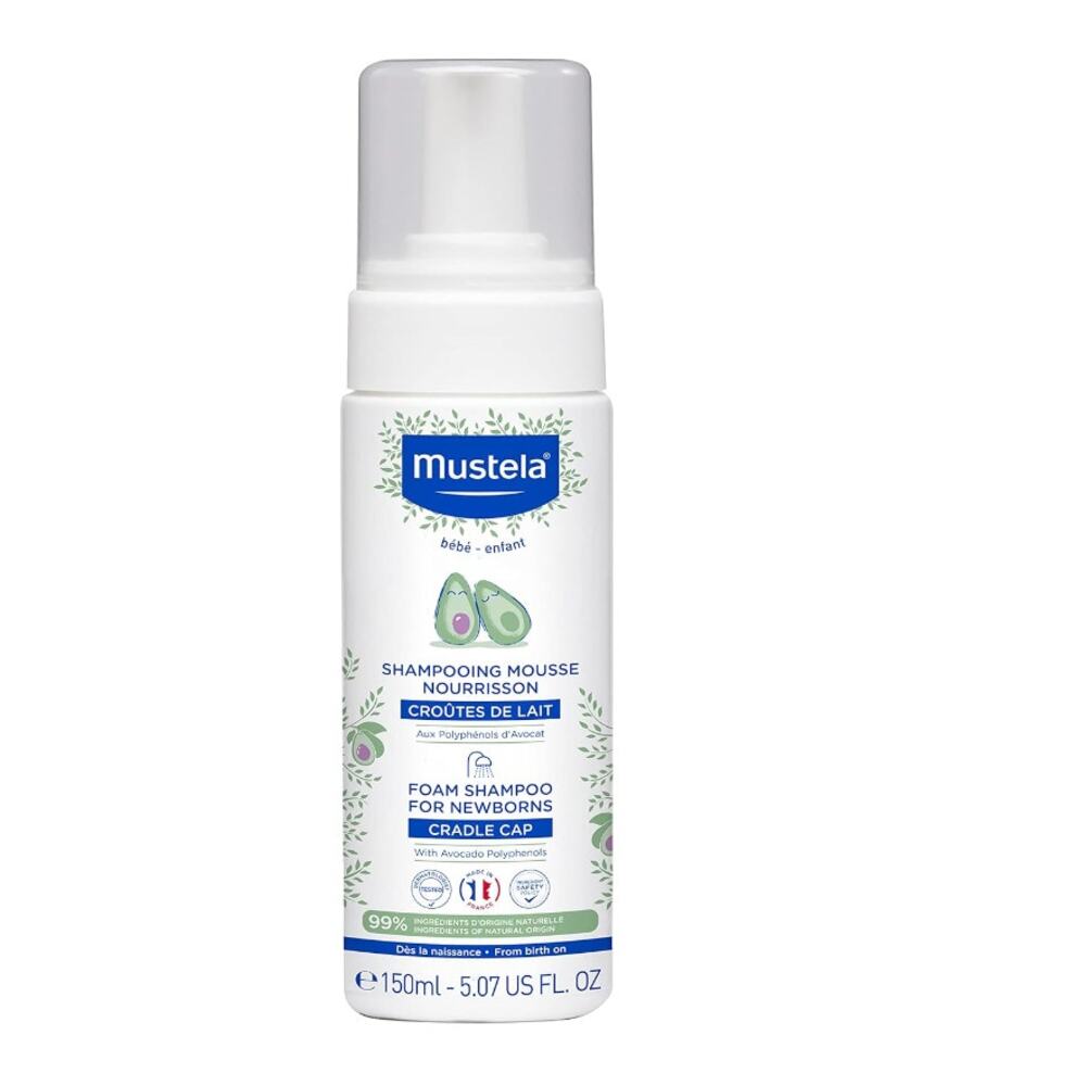 Mustela Cradle Cap Foam Shampoo for Newborn, 5.07 Fl oz, NEQ